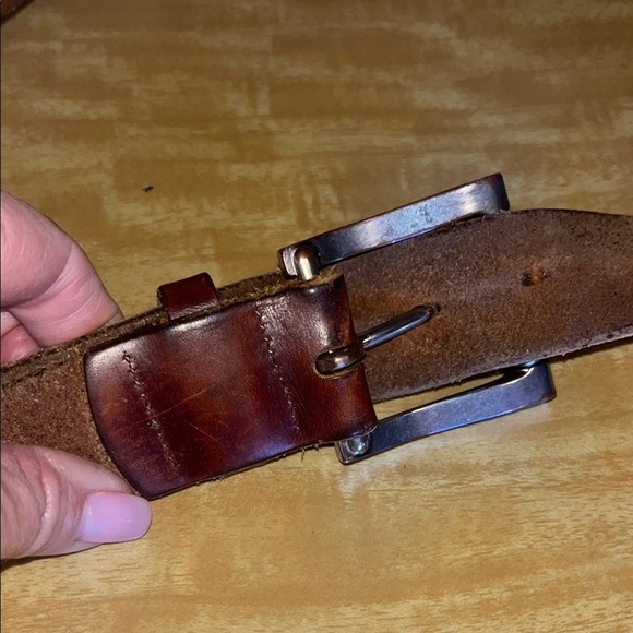 L.L. Bean Men's Brown Leather Belt size 38” / preowned - Picture 8 of 8